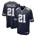 Zennovawear Men's Dallas Cowboys Deion Sanders Navy Team Retired Player Game Jersey