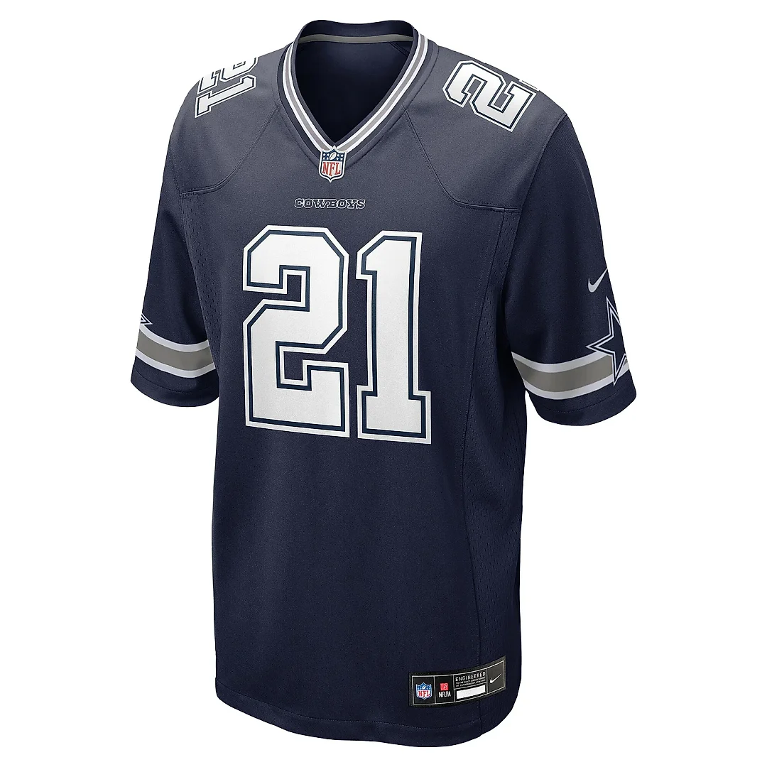 Zennovawear Men's Dallas Cowboys Deion Sanders Navy Team Retired Player Game Jersey
