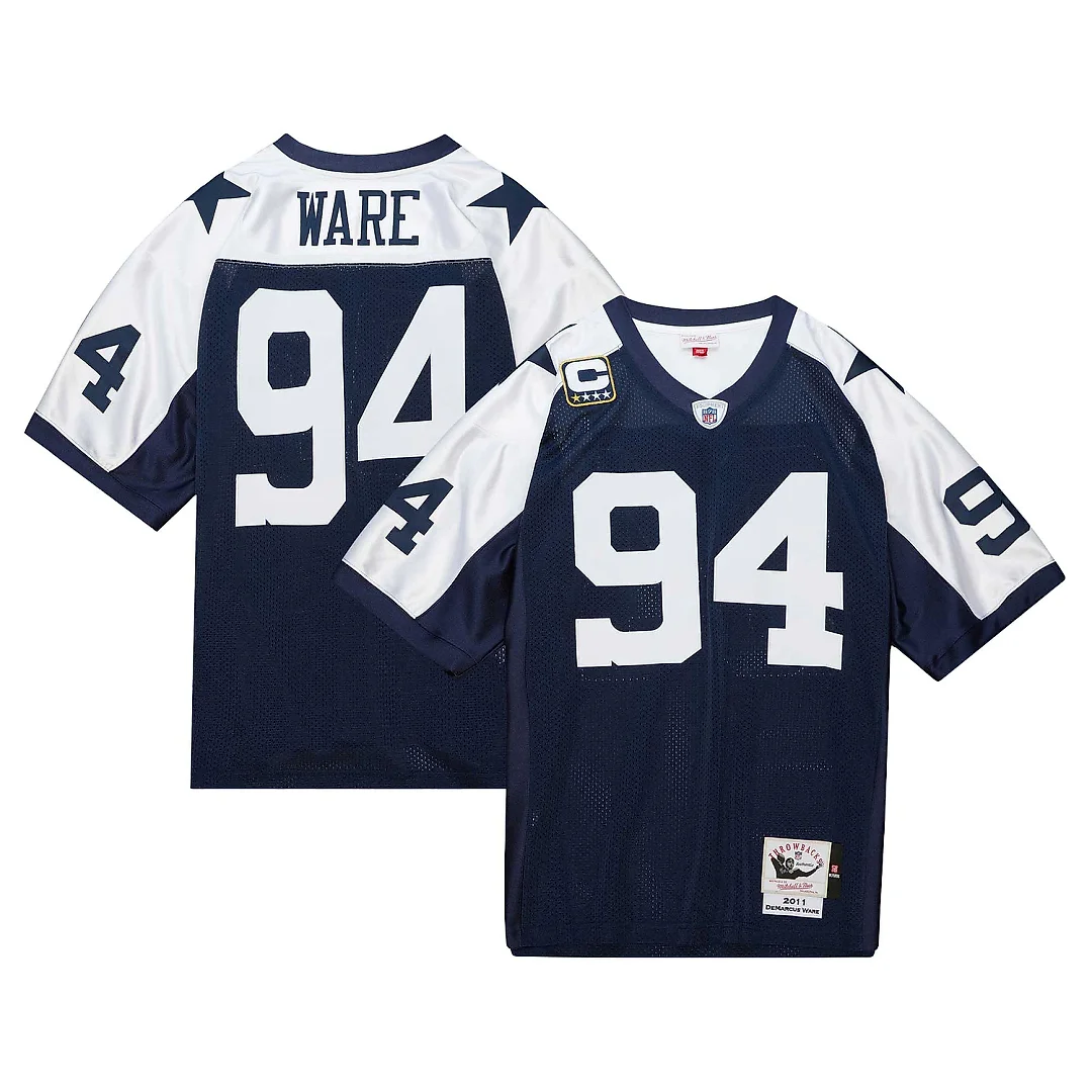 Zennovawear Men's Dallas Cowboys DeMarcus Ware Mitchell & Ness Navy 2011 Throwback Retired Player Jersey