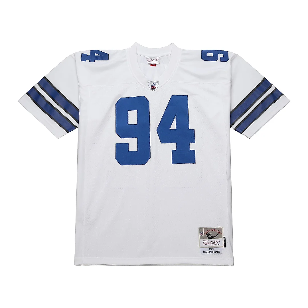 Zennovawear Men's Dallas Cowboys DeMarcus Ware Mitchell & Ness White 2005 Legacy Jersey