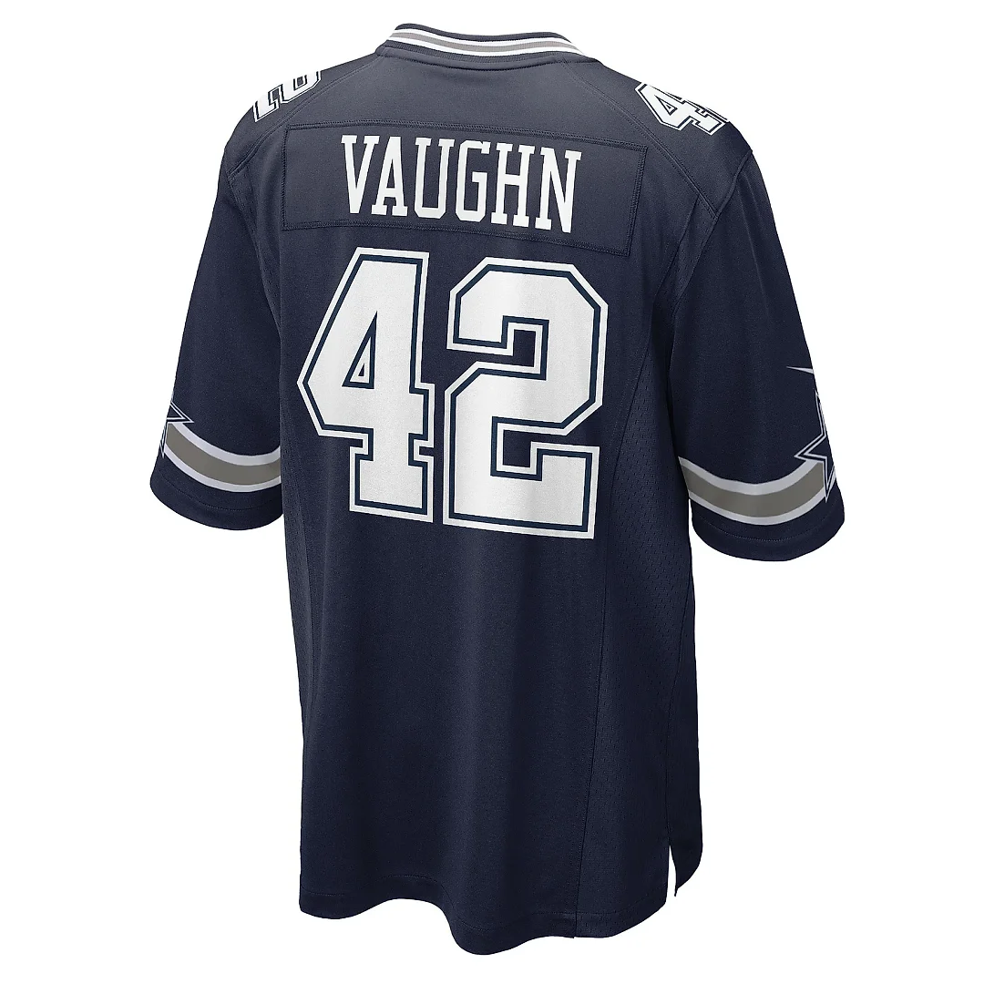 Zennovawear Men's Dallas Cowboys Deuce Vaughn Navy Game Jersey