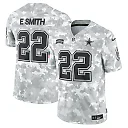 Zennovawear Men's Dallas Cowboys Emmitt Smith Arctic Camo 2024 Salute to Service Retired Player Limited Jersey