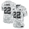 Zennovawear Men's Dallas Cowboys Emmitt Smith Arctic Camo 2024 Salute to Service Retired Player Limited Jersey