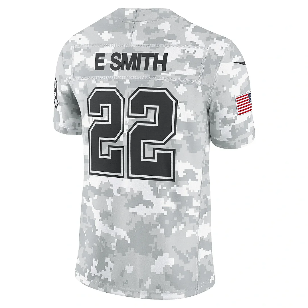 Zennovawear Men's Dallas Cowboys Emmitt Smith Arctic Camo 2024 Salute to Service Retired Player Limited Jersey