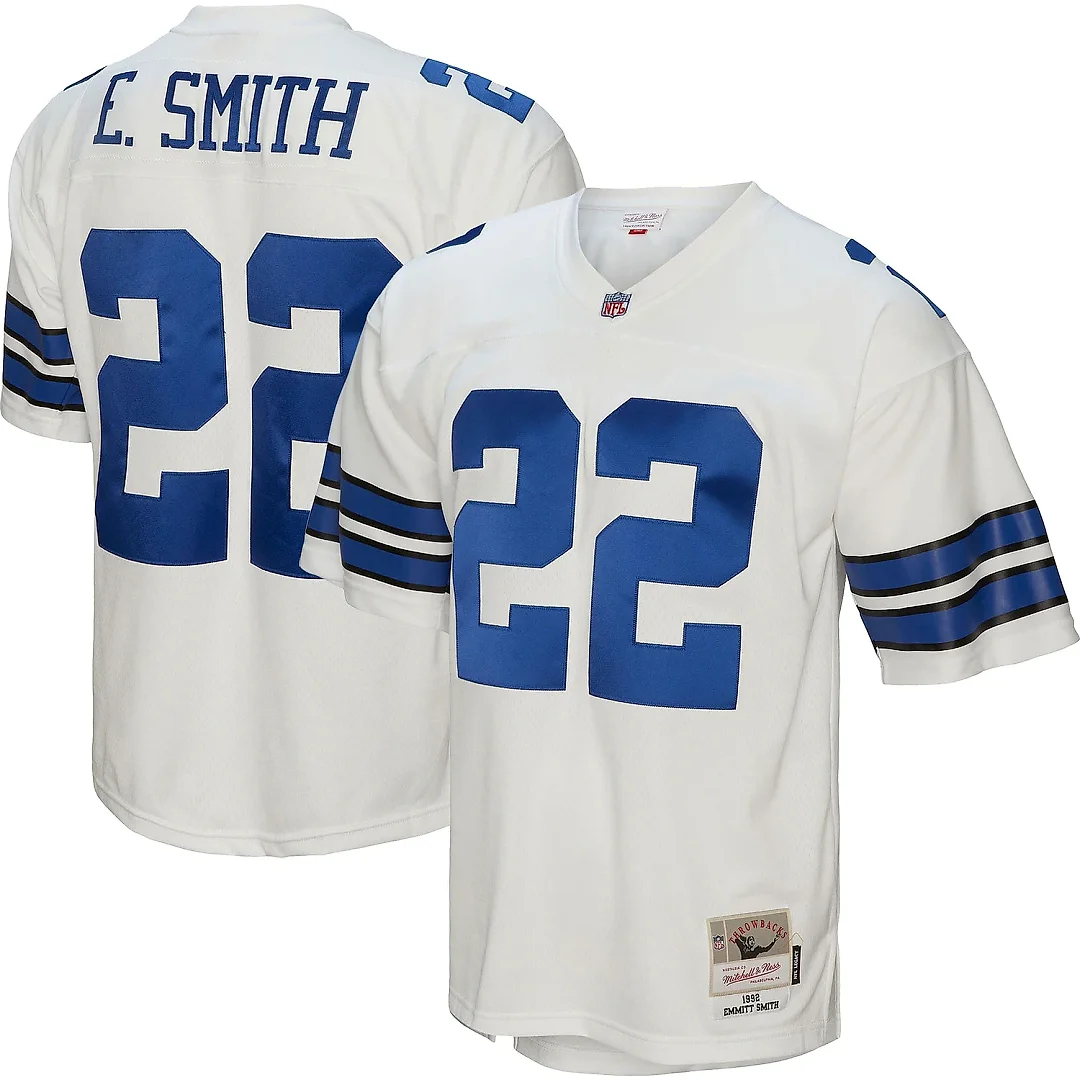 Zennovawear Men's Dallas Cowboys Emmitt Smith Mitchell & Ness White Legacy Jersey