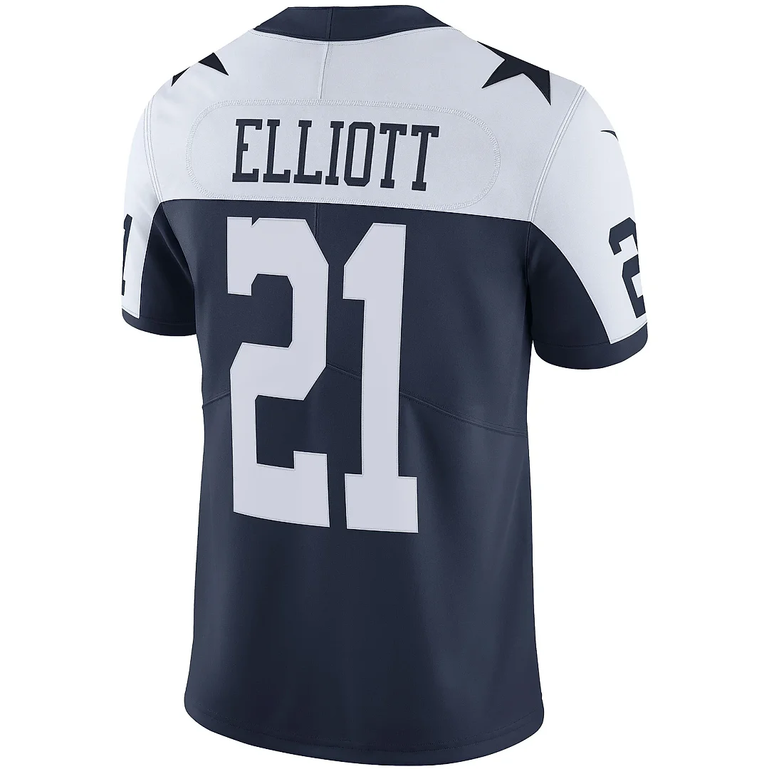 Zennovawear Men's Dallas Cowboys Ezekiel Elliott Navy Alternate Vapor Limited Jersey