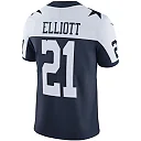 Zennovawear Men's Dallas Cowboys Ezekiel Elliott Navy Alternate Vapor Limited Jersey