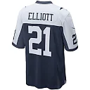 Zennovawear Men's Dallas Cowboys Ezekiel Elliott Navy Alternate Game Team Jersey