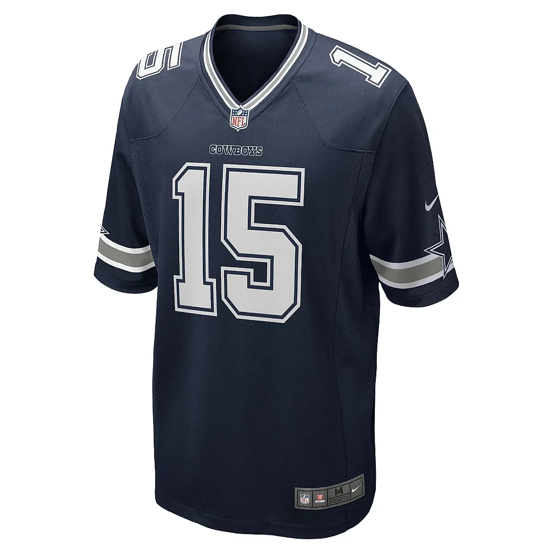 Zennovawear Men's Dallas Cowboys Ezekiel Elliott Navy Team Game Jersey
