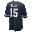 Zennovawear Men's Dallas Cowboys Ezekiel Elliott Navy Team Game Jersey