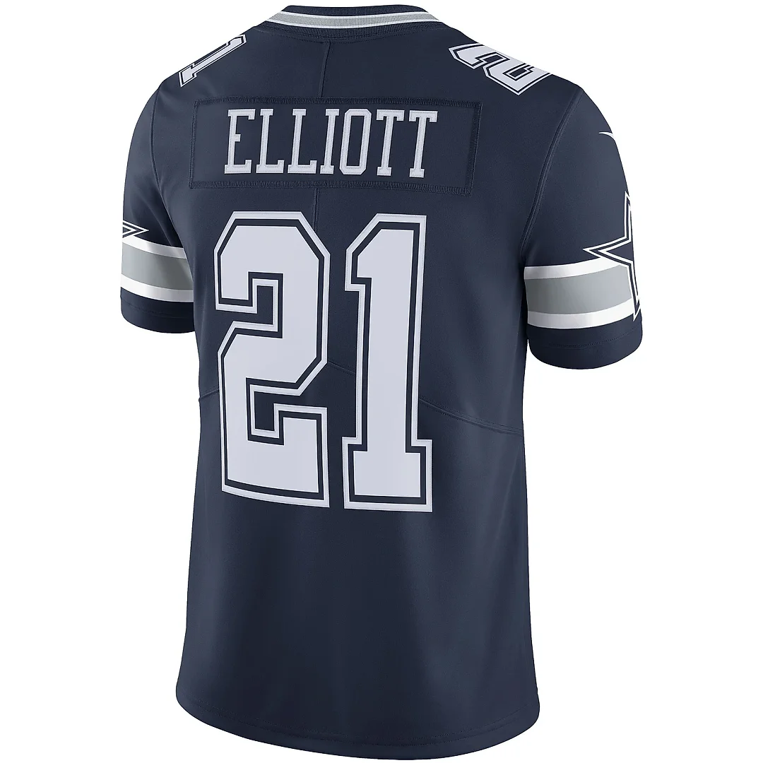 Zennovawear Men's Dallas Cowboys Ezekiel Elliott Navy Vapor Limited Jersey