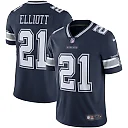 Zennovawear Men's Dallas Cowboys Ezekiel Elliott Navy Vapor Limited Jersey
