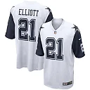 Zennovawear Men's Dallas Cowboys Ezekiel Elliott White Alternate Game Jersey