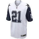 Zennovawear Men's Dallas Cowboys Ezekiel Elliott White Alternate Game Jersey