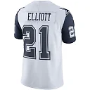 Zennovawear Men's Dallas Cowboys Ezekiel Elliott White Color Rush Vapor Limited Jersey