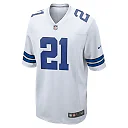 Zennovawear Men's Dallas Cowboys Ezekiel Elliott White Team Game Jersey