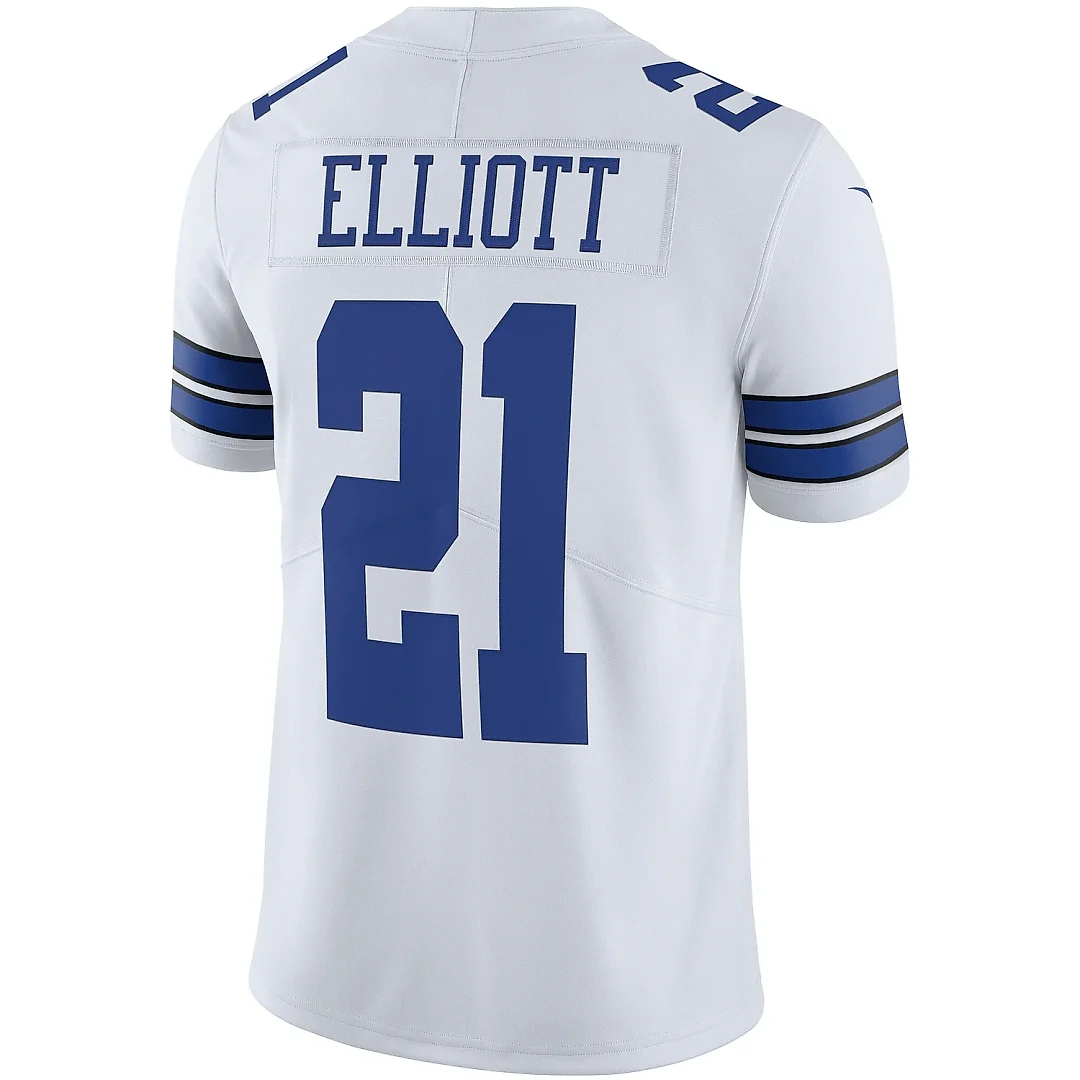 Zennovawear Men's Dallas Cowboys Ezekiel Elliott White Vapor Limited Player Jersey