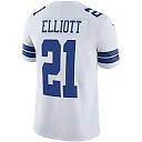 Zennovawear Men's Dallas Cowboys Ezekiel Elliott White Vapor Limited Player Jersey