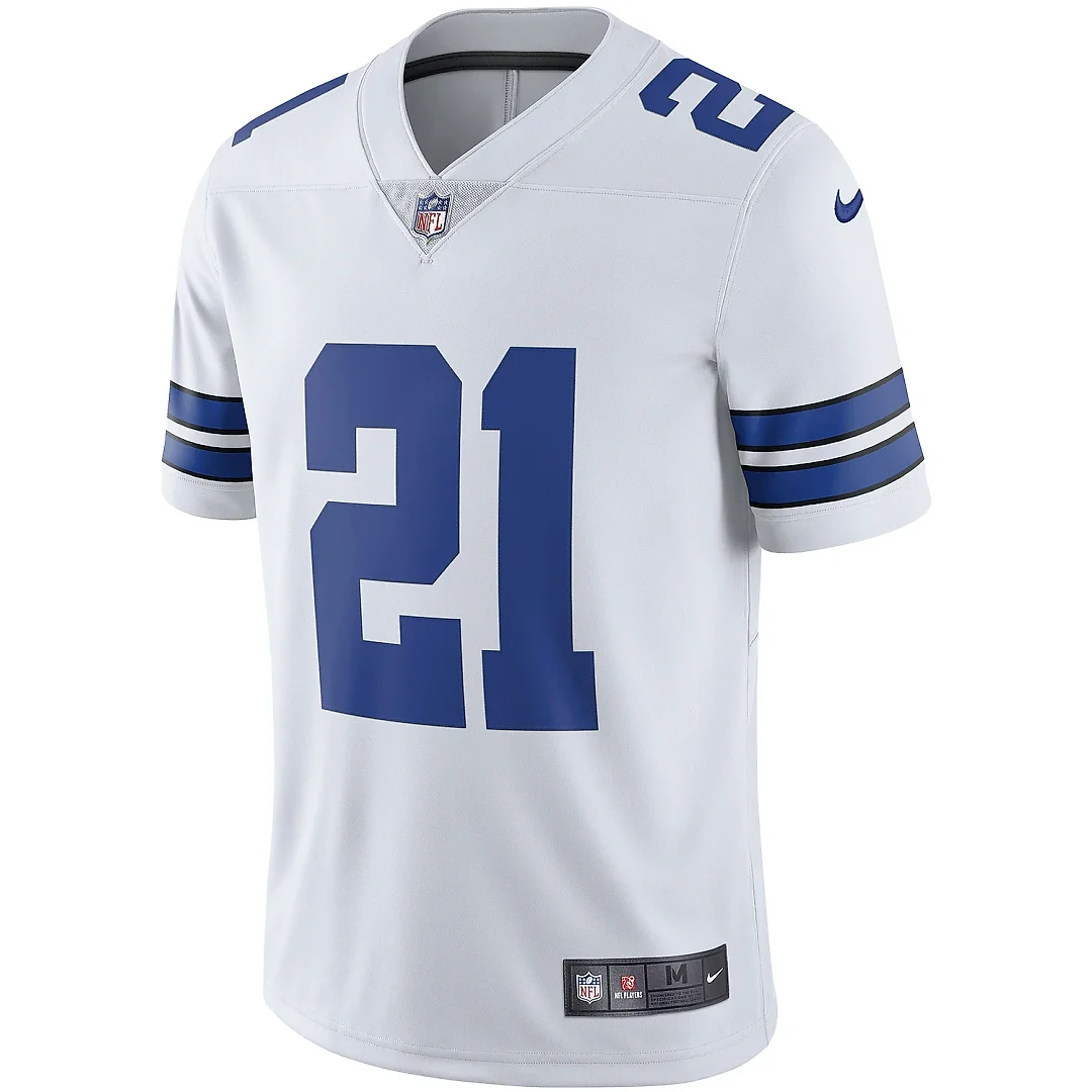 Zennovawear Men's Dallas Cowboys Ezekiel Elliott White Vapor Limited Player Jersey