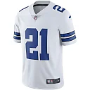 Zennovawear Men's Dallas Cowboys Ezekiel Elliott White Vapor Limited Player Jersey