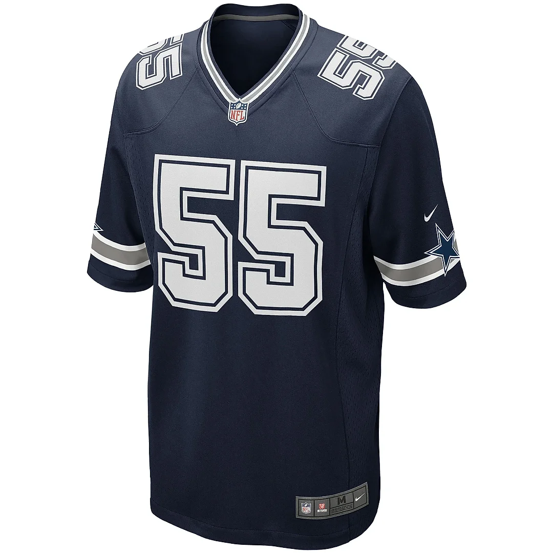 Zennovawear Men's Dallas Cowboys Leighton Vander Esch Navy Team Game Jersey