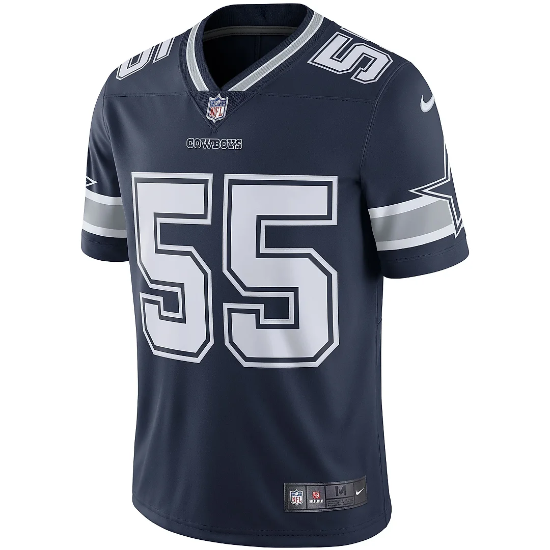 Zennovawear Men's Dallas Cowboys Leighton Vander Esch Navy Vapor Limited Player Jersey