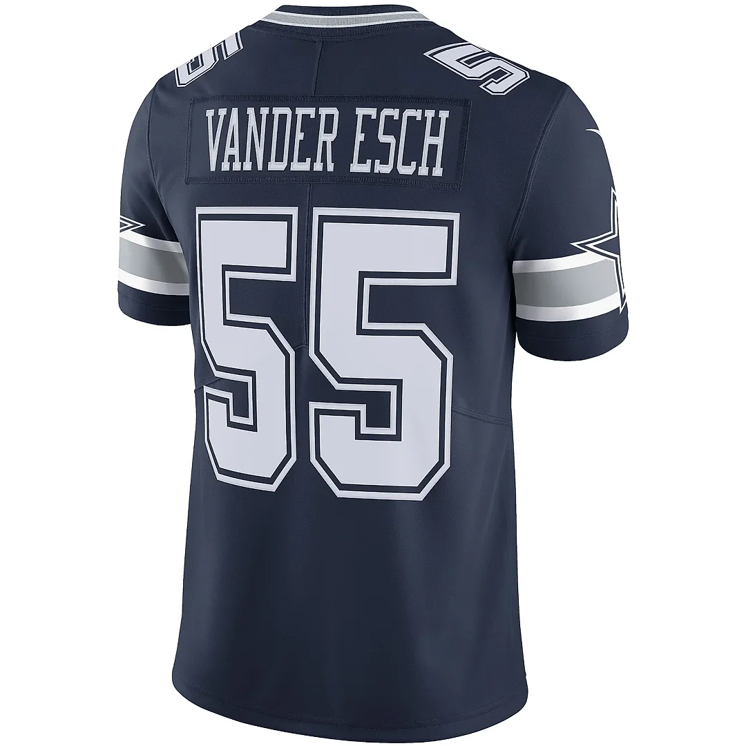 Zennovawear Men's Dallas Cowboys Leighton Vander Esch Navy Vapor Limited Player Jersey