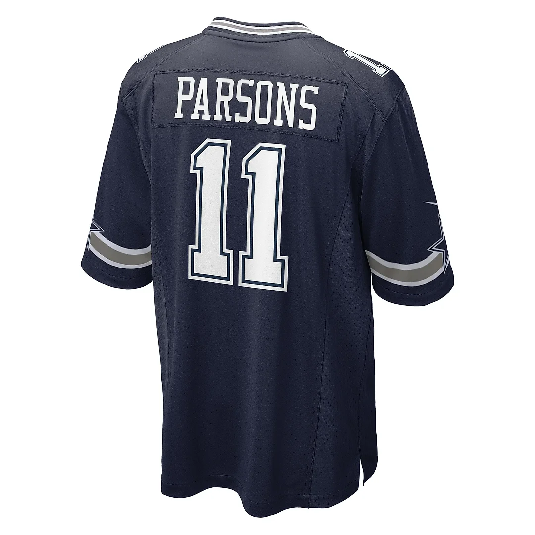 Zennovawear Men's Dallas Cowboys Micah Parsons Navy Game Jersey
