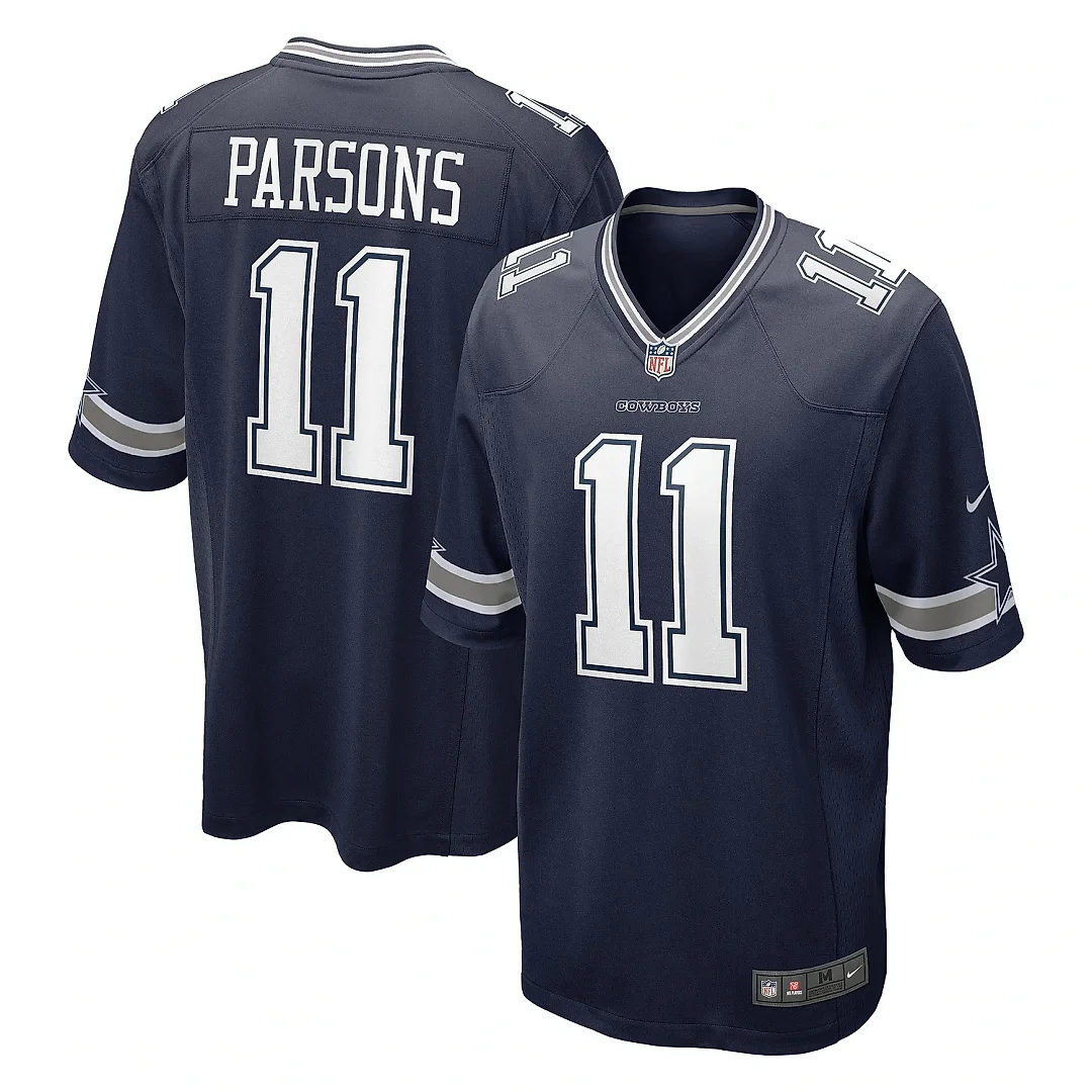 Zennovawear Men's Dallas Cowboys Micah Parsons Navy Game Jersey