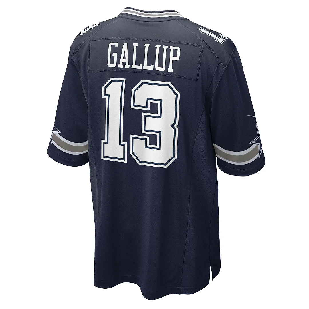 Zennovawear Men's Dallas Cowboys Michael Gallup Navy Game Jersey