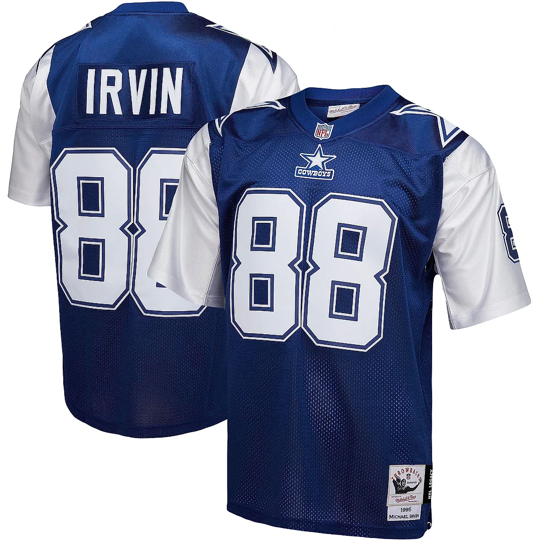 Zennovawear Men's Dallas Cowboys Michael Irvin Mitchell & Ness Navy Legacy Jersey