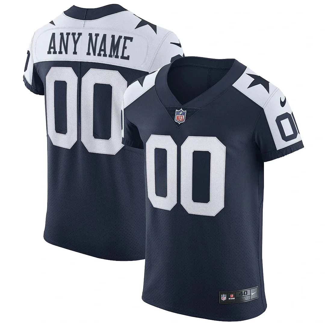 Zennovawear Men's Dallas Cowboys Navy Alternate Vapor Elite Custom Jersey