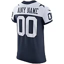 Zennovawear Men's Dallas Cowboys Navy Alternate Vapor Elite Custom Jersey
