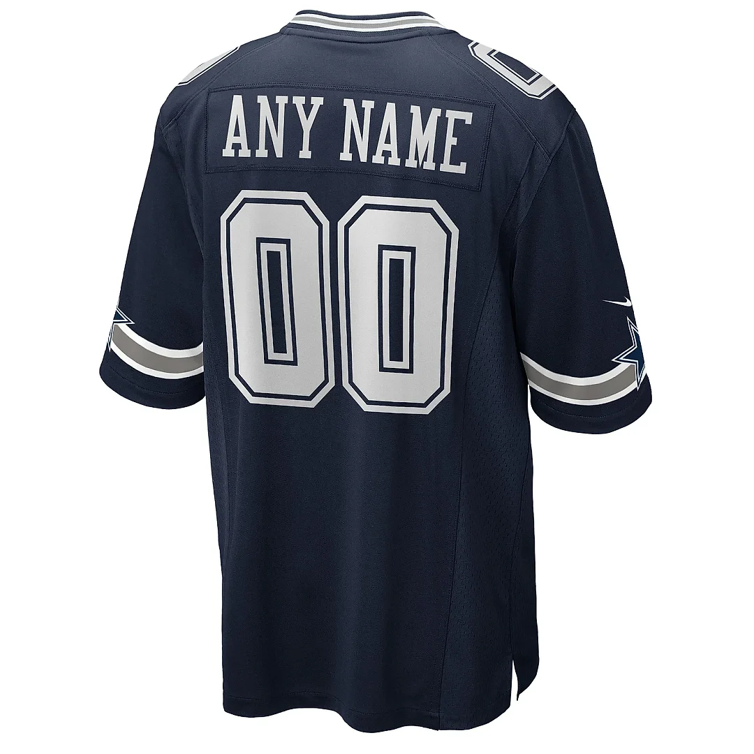 Zennovawear Men's Dallas Cowboys Navy Custom Game Jersey