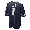 Zennovawear Men's Dallas Cowboys Number 1 Dad Navy Game Jersey
