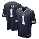 Zennovawear Men's Dallas Cowboys Number 1 Dad Navy Game Jersey