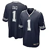 Zennovawear Men's Dallas Cowboys Number 1 Dad Navy Game Jersey
