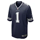 Zennovawear Men's Dallas Cowboys Number 1 Dad Navy Game Jersey