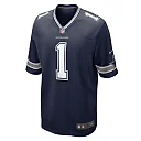 Zennovawear Men's Dallas Cowboys Number 1 Groom Navy Game Jersey