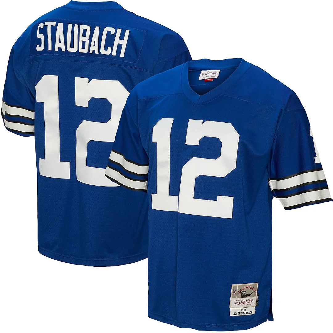 Zennovawear Men's Dallas Cowboys Roger Staubach Mitchell & Ness Royal Legacy Jersey
