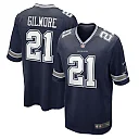 Zennovawear Men's Dallas Cowboys Stephon Gilmore Navy Game Jersey