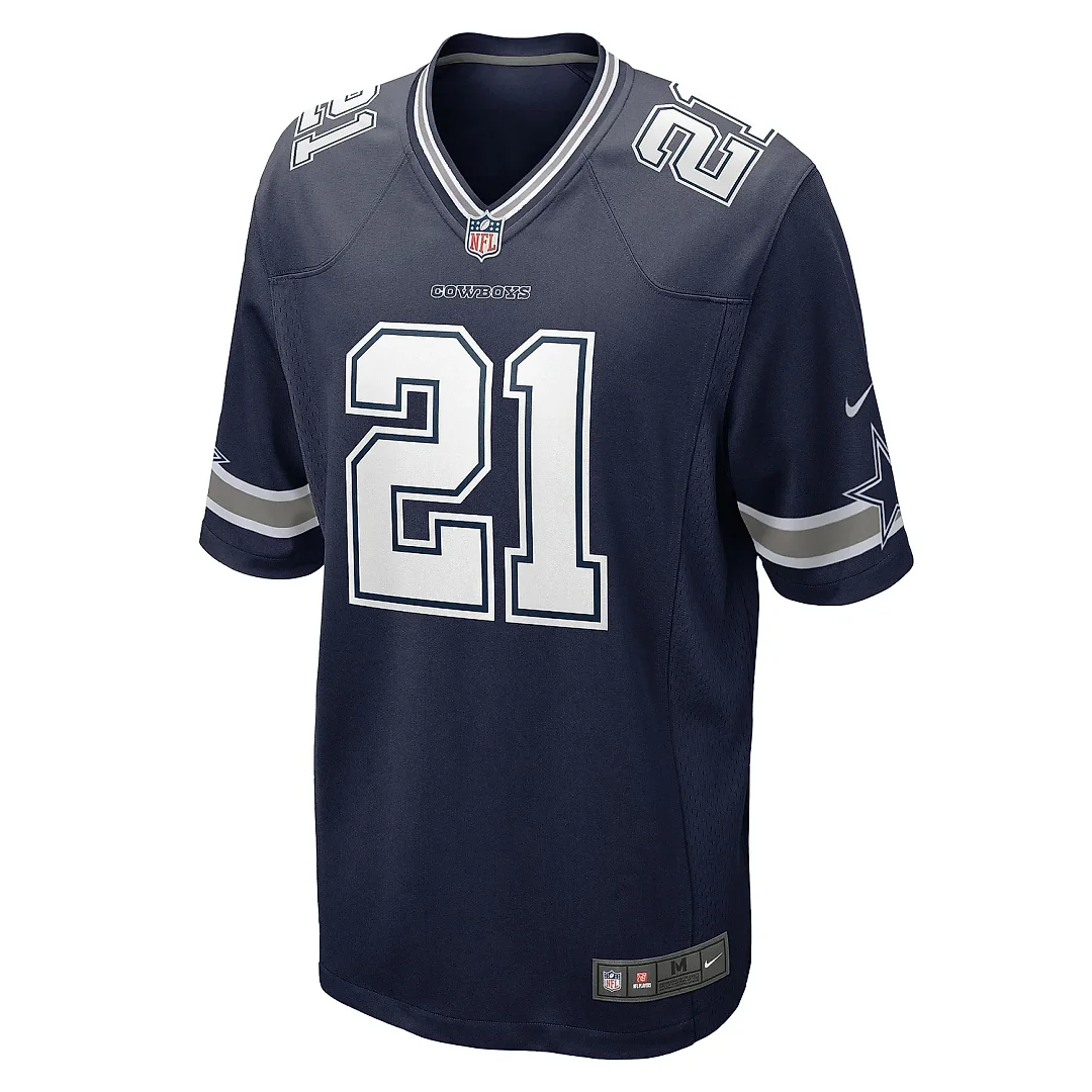 Zennovawear Men's Dallas Cowboys Stephon Gilmore Navy Game Jersey
