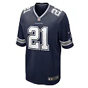 Zennovawear Men's Dallas Cowboys Stephon Gilmore Navy Game Jersey