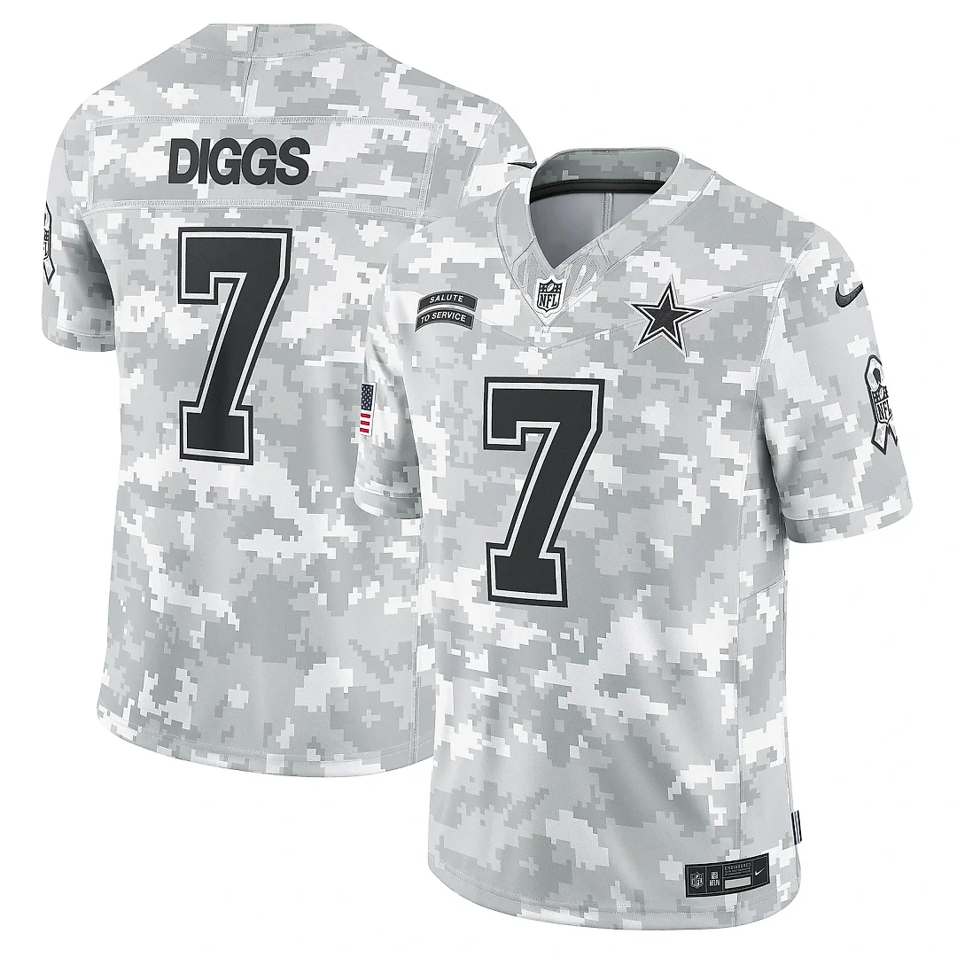 Zennovawear Men's Dallas Cowboys Trevon Diggs Arctic Camo 2024 Salute to Service Limited Jersey