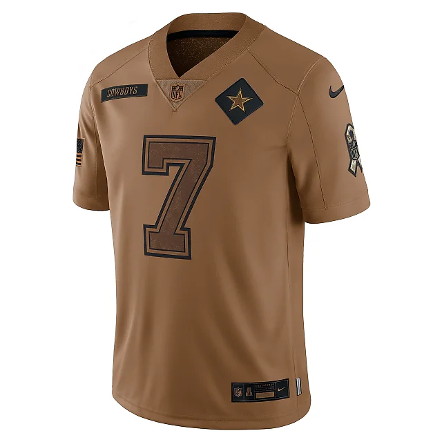 Zennovawear Men's Dallas Cowboys Trevon Diggs Brown Salute To Service Limited Jersey