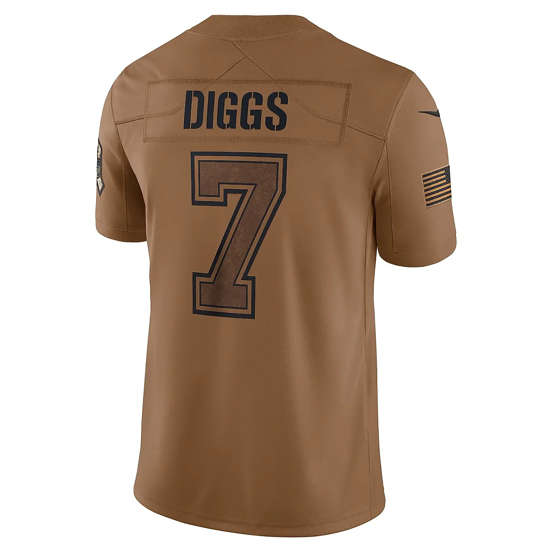 Zennovawear Men's Dallas Cowboys Trevon Diggs Brown Salute To Service Limited Jersey