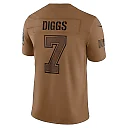Zennovawear Men's Dallas Cowboys Trevon Diggs Brown Salute To Service Limited Jersey