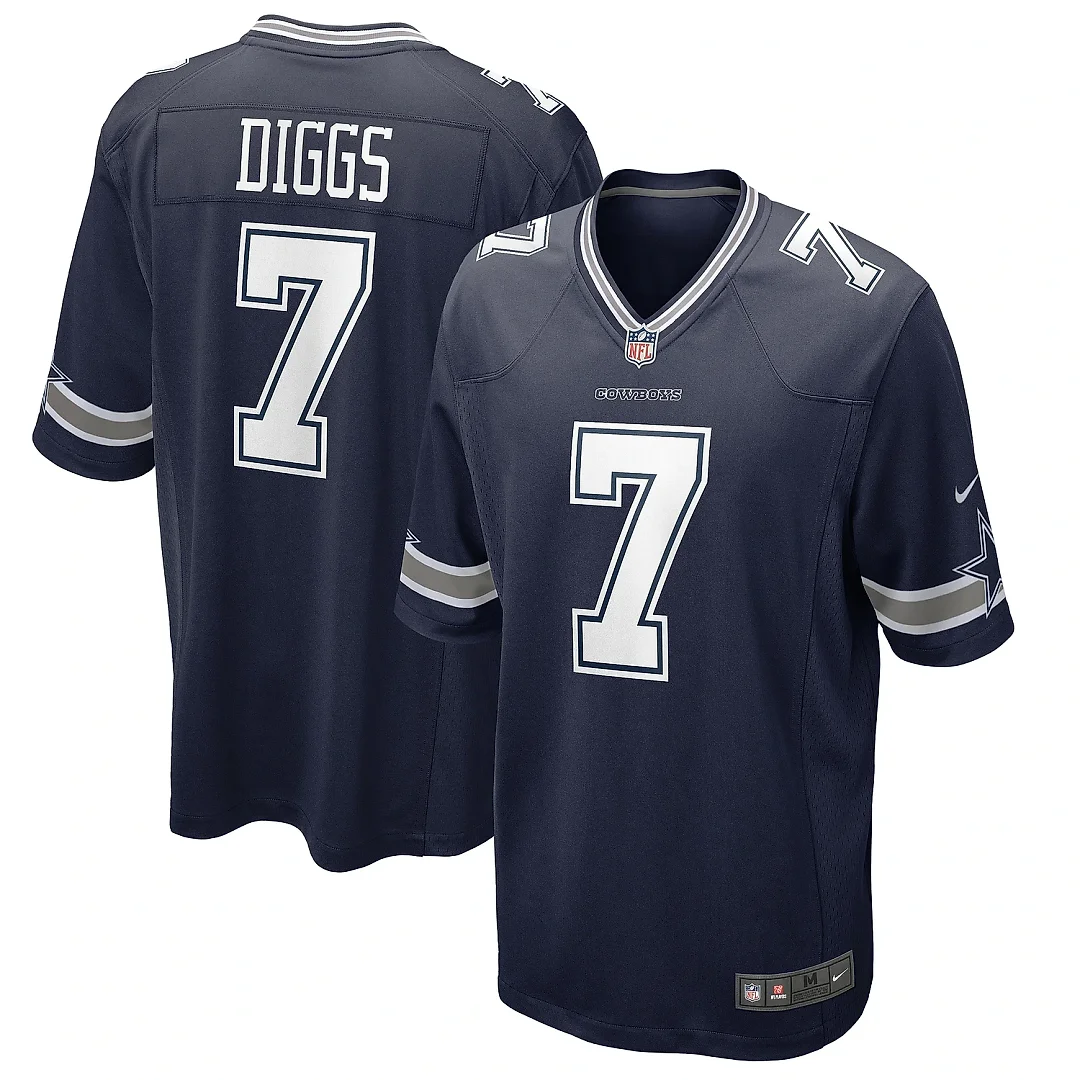Zennovawear Men's Dallas Cowboys Trevon Diggs Navy Game Jersey