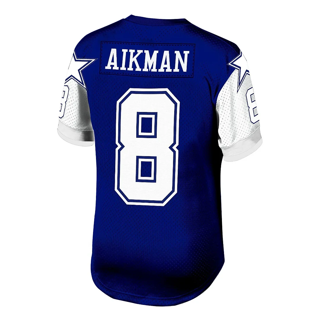 Zennovawear Men's Dallas Cowboys Troy Aikman Mitchell & Ness Navy Legacy Jersey