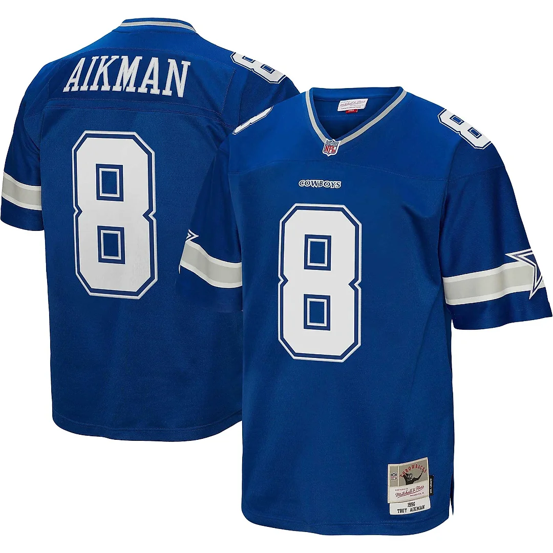 Zennovawear Men's Dallas Cowboys Troy Aikman Mitchell & Ness Royal Legacy Jersey
